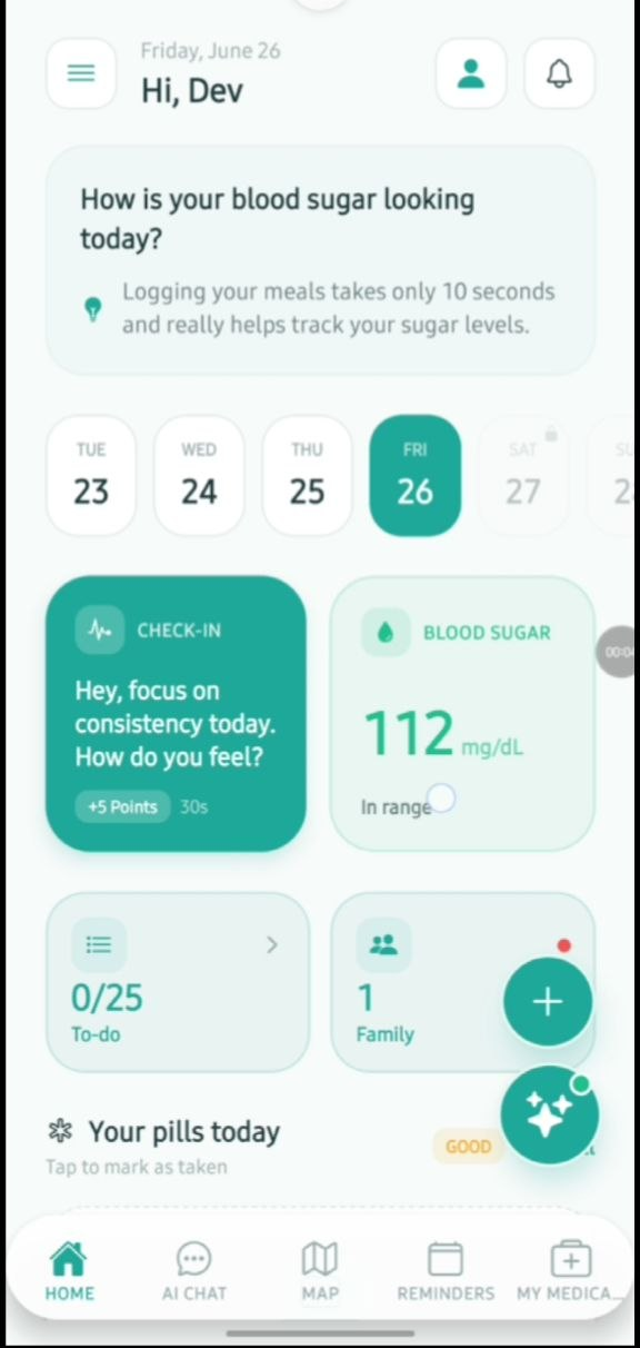 DoctorMind AI — health dashboard